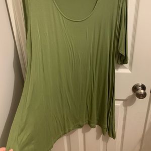 Soft Surroundings Moss Green Knit Tunic